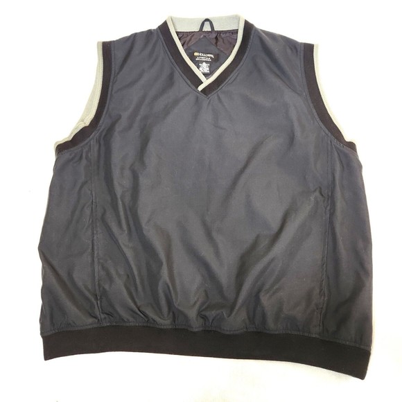 Holloway Men's Golf Vest Sz. XL Black V Neck Pullover 2 Pockets Lined 100% Poly - Picture 1 of 5
